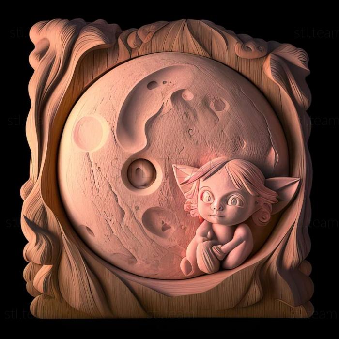 3D model Clefairy and the Moon Stone Pippi and the Moon Stone (STL)